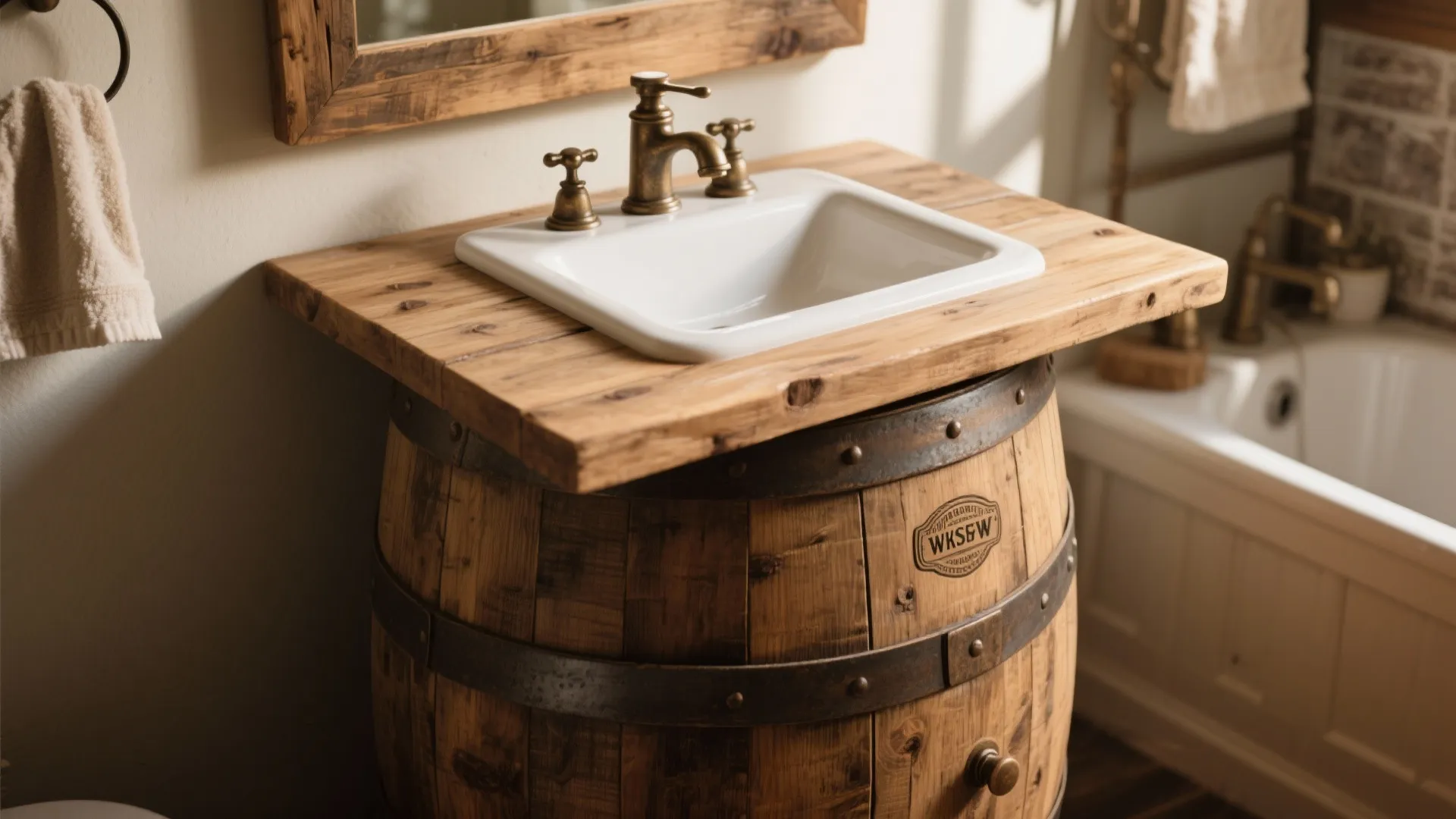 4. Whiskey Barrel Base