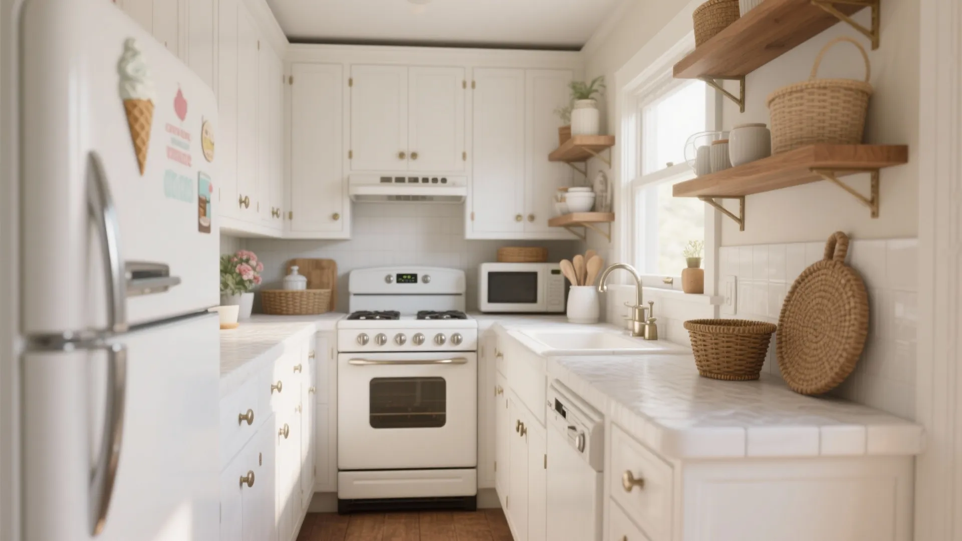 5 White-Appliance Kitchen Ideas: Smart small-space kitchen designs featuring white appliances and practical tweaks