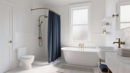 5 Shower Curtain Ideas for a White Bathroom