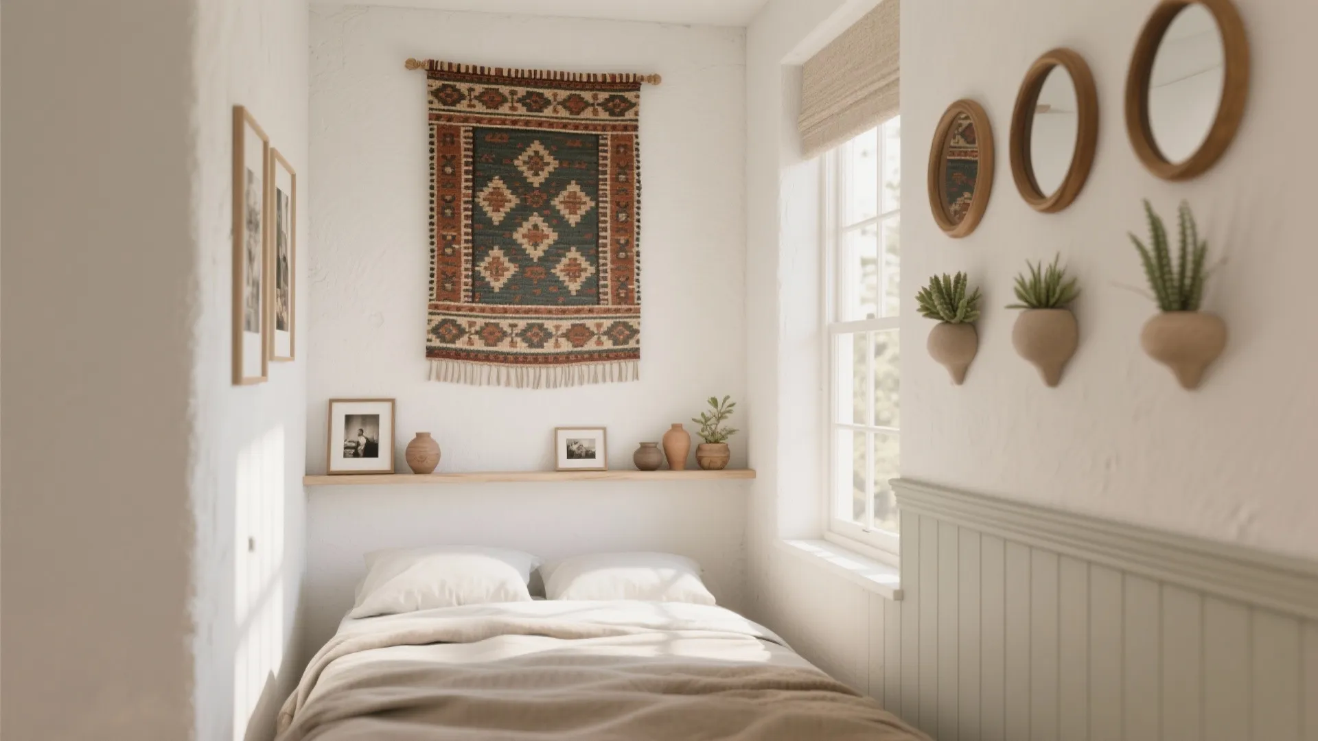 5 White Wall Decor Ideas for Bedrooms: Creative small-space solutions to style white bedroom walls with personality