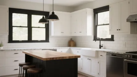 5 White Kitchen + Black Accents Ideas