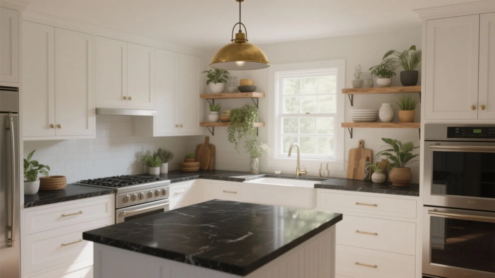 5 Fresh Ideas: White Cabinets + Black Countertops