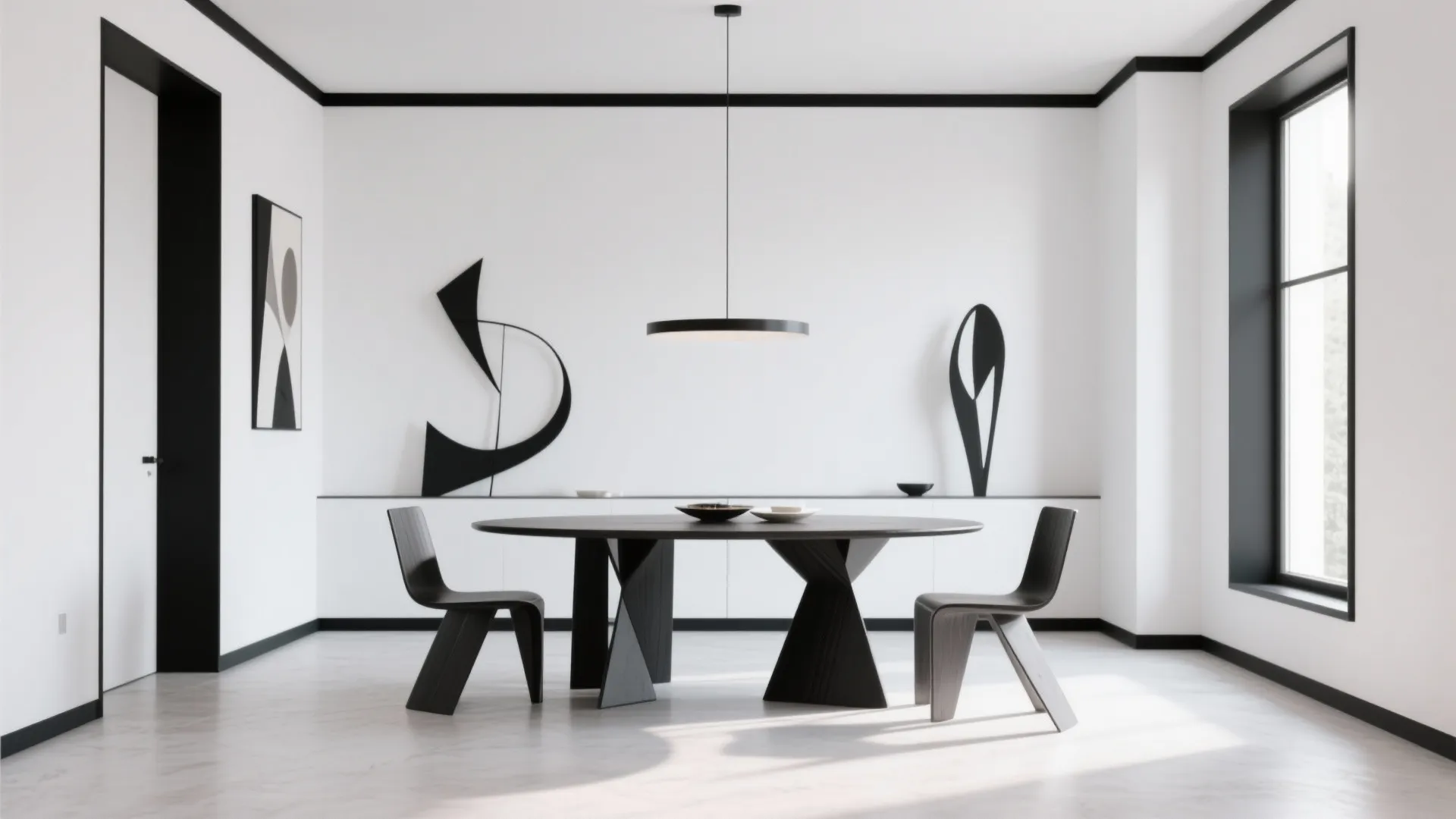 4. Crisp White with Black Trim