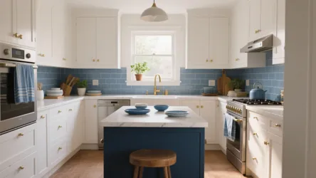 5 White and Blue Kitchen Backsplash Ideas