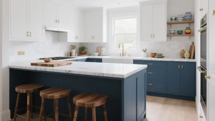 5 Fresh Ideas for White Kitchen Blue Island
