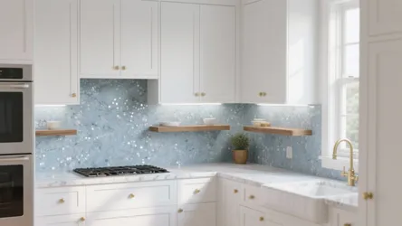 10 White Kitchen with Blue Pearl Granite Backsplash Ideas