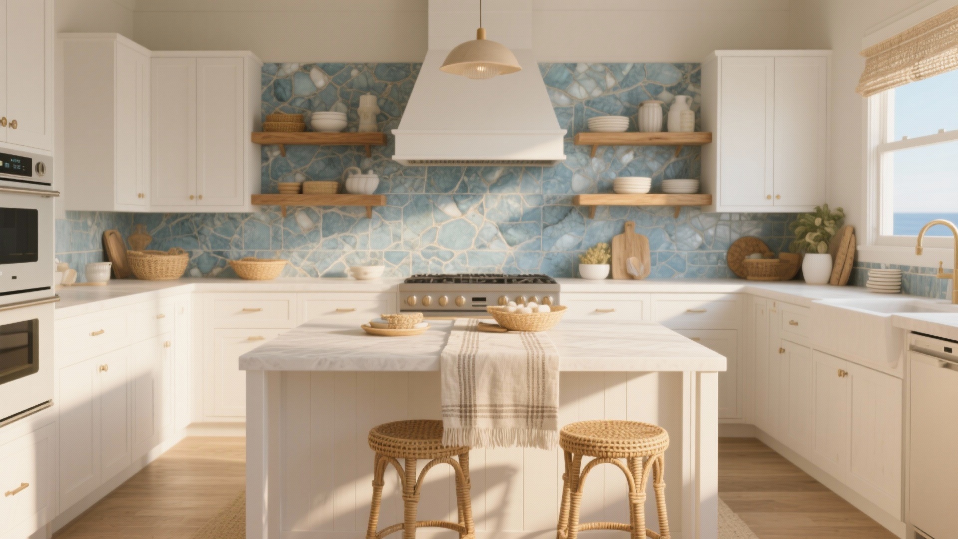 10 White Kitchen with Blue Pearl Granite Backsplash Ideas