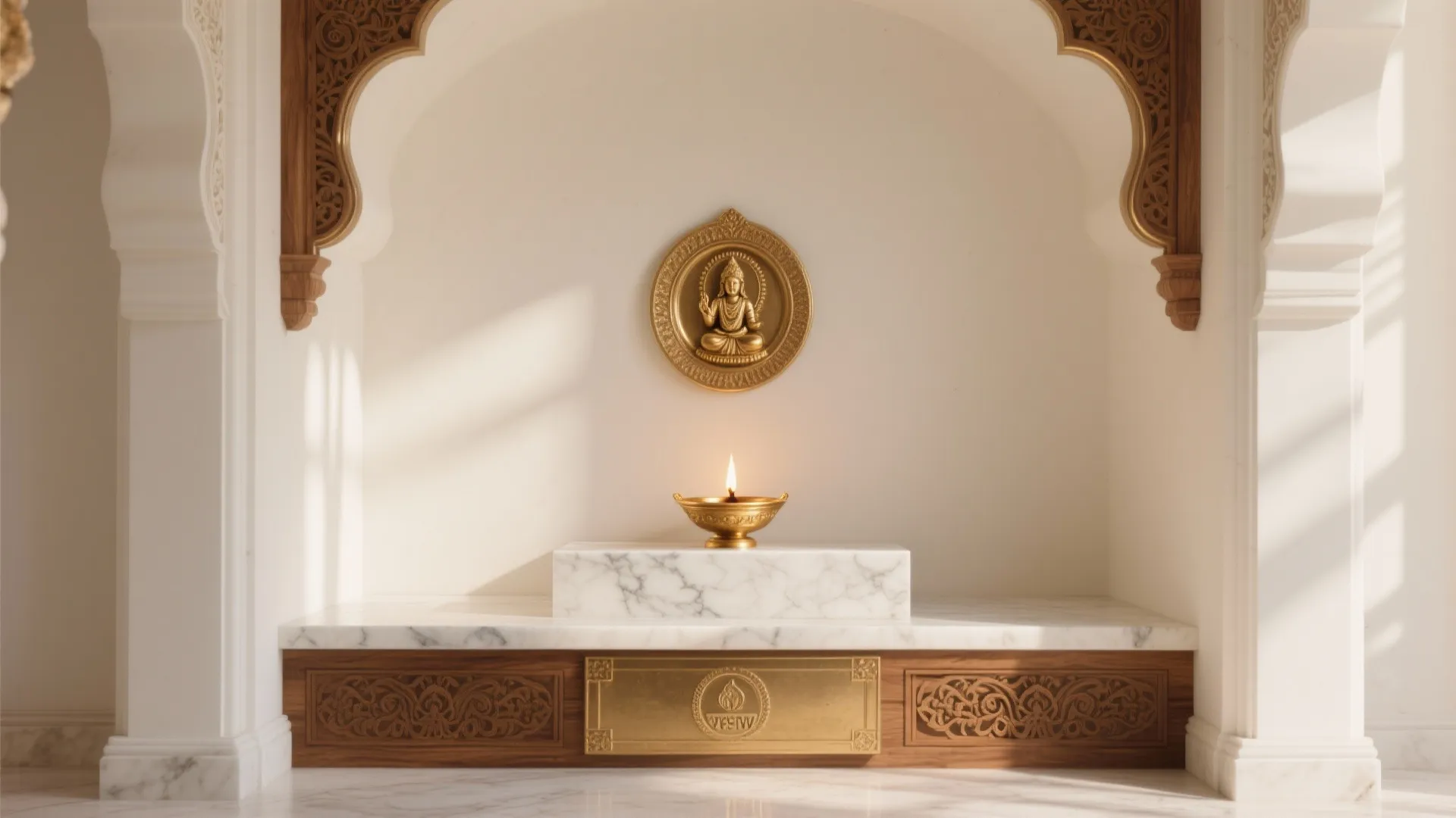 Pure White and Brass Glow