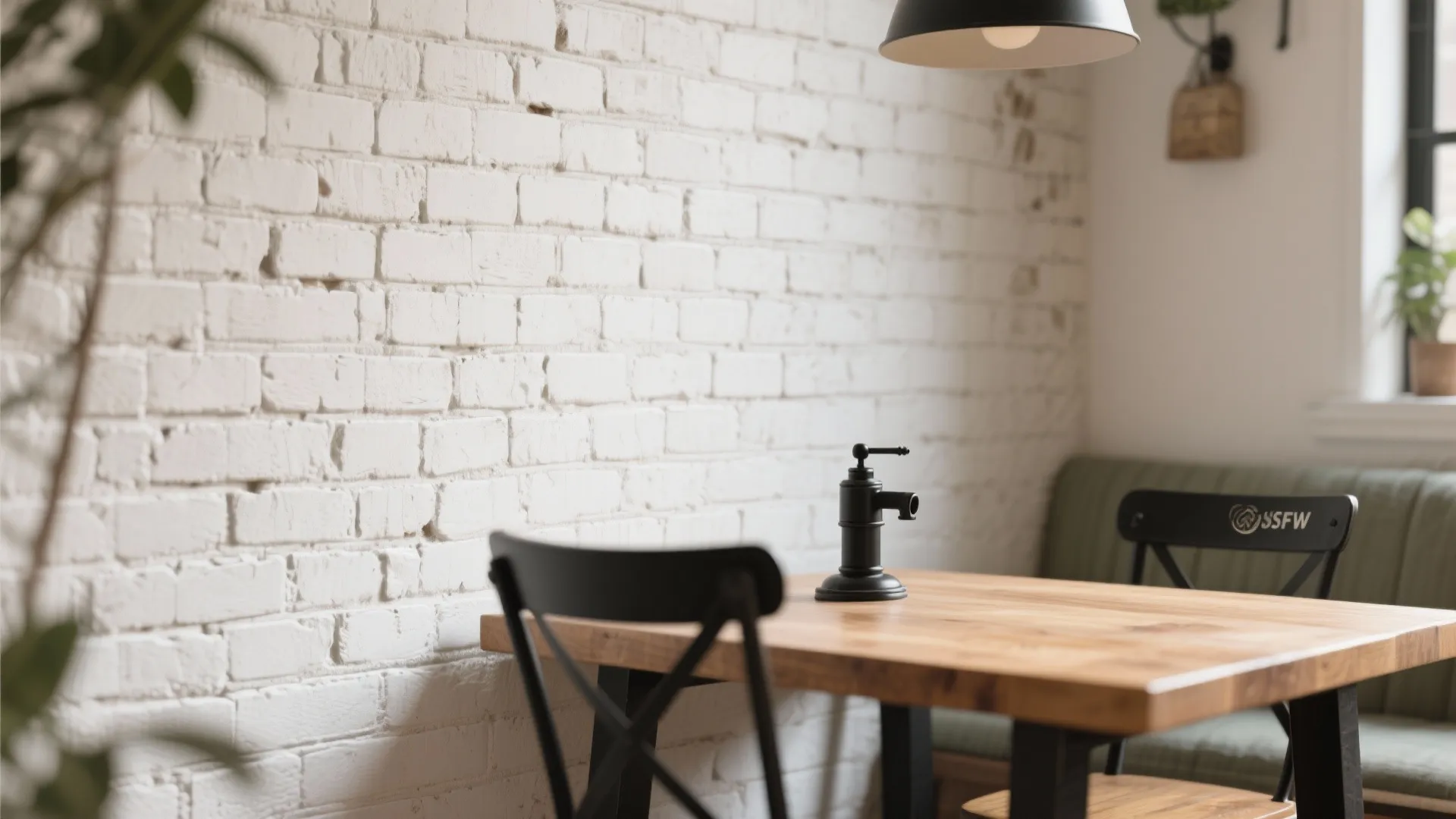 Textured White Brick Finish