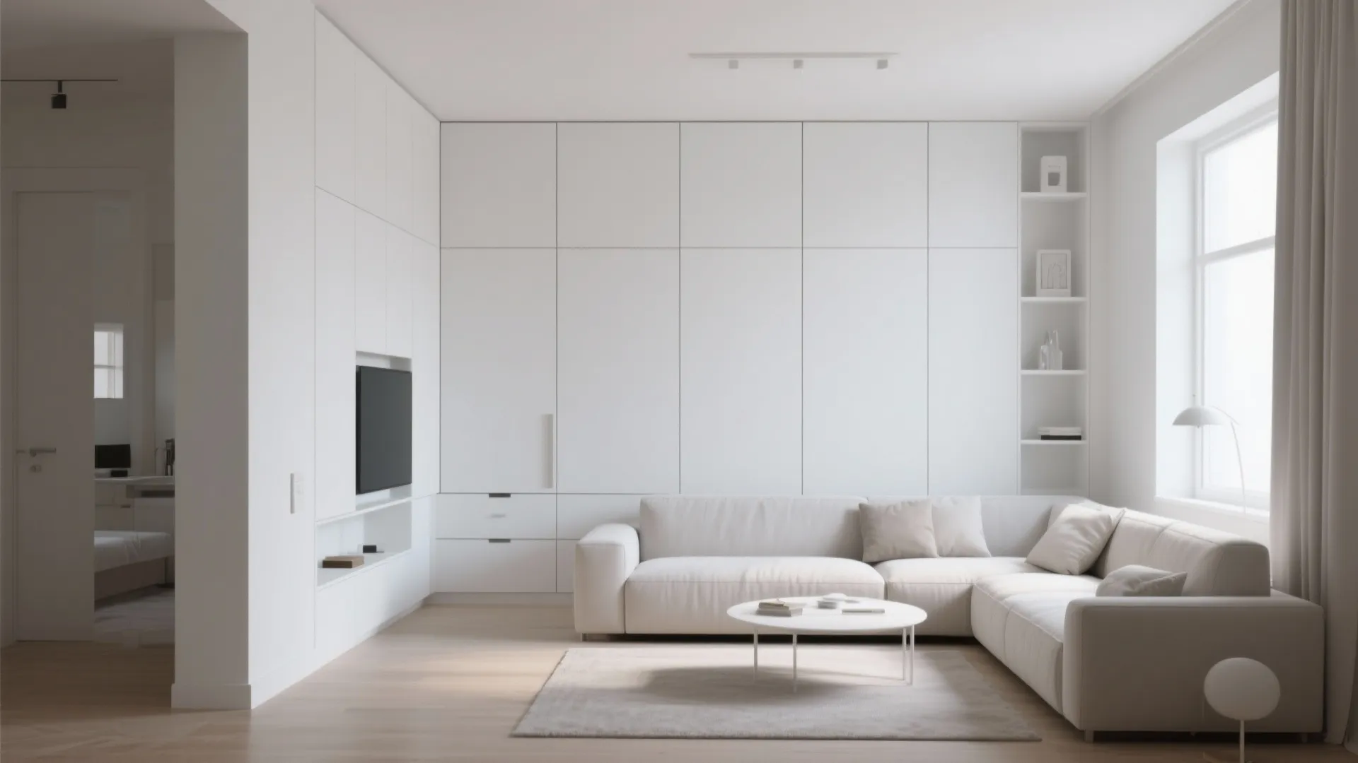 3. White Built-In Storage