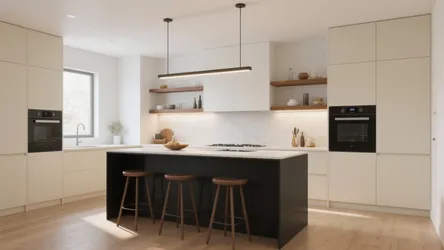 5 Bold Ideas for White Cabinets + Black Island Kitchens