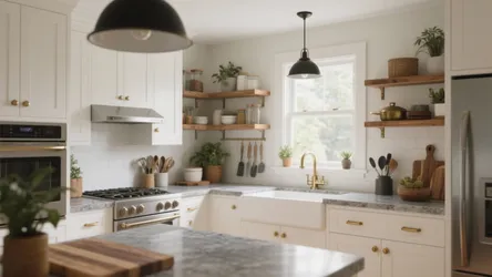 5 Smart Ideas for White Kitchens with Gray Countertops
