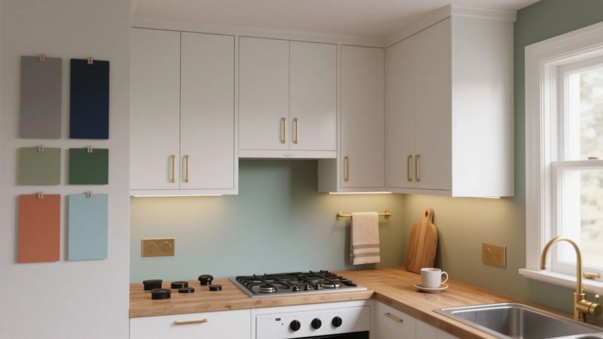 5 Kitchen Wall Color Ideas with White Cabinets: Creative, practical and budget-friendly wall colors to pair with white cabinets — from cozy neutrals to bold accents