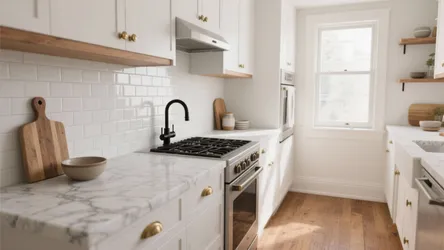 5 Inspired Ways to Style White Kitchen Cabinets with Marble
