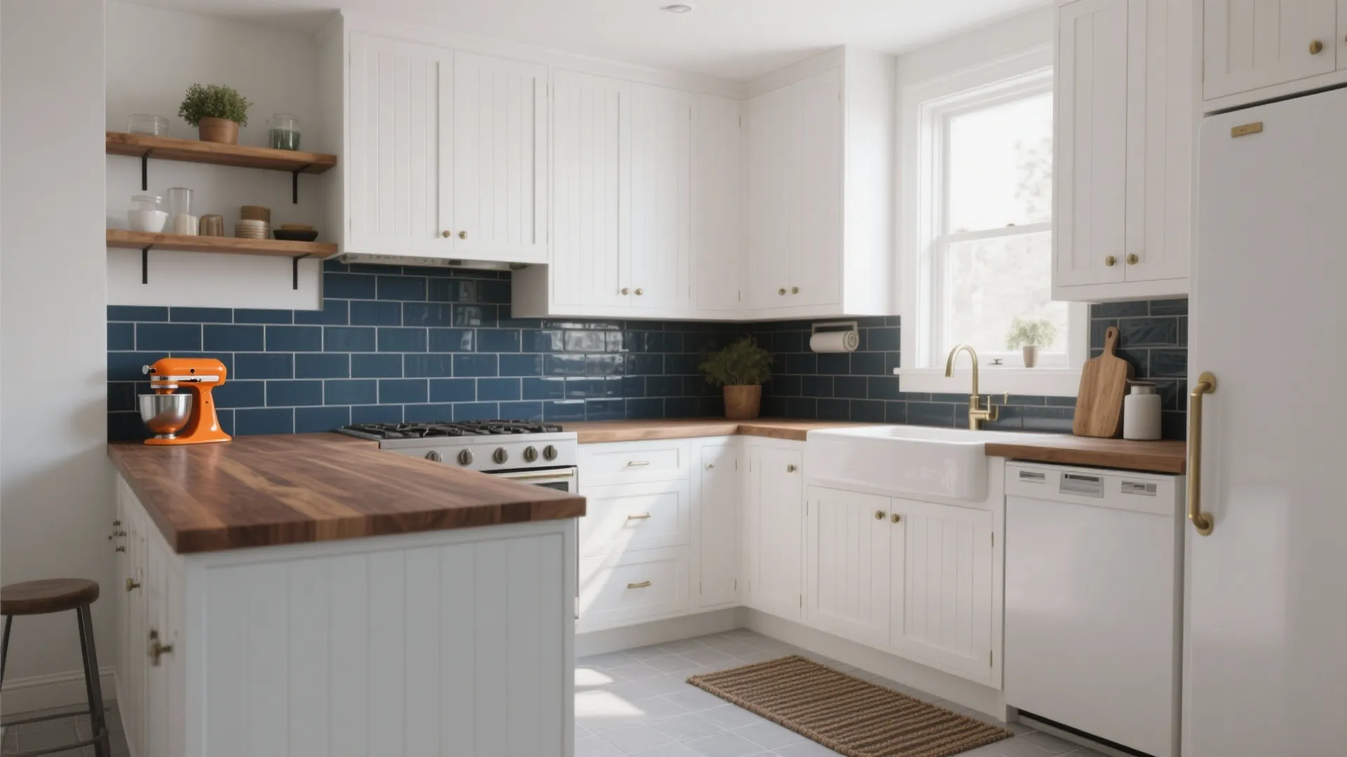 5 Kitchen Ideas for White Cabinets & Tile Floors: Creative small-space kitchen design ideas I’ve used with white cabinets and tile floors