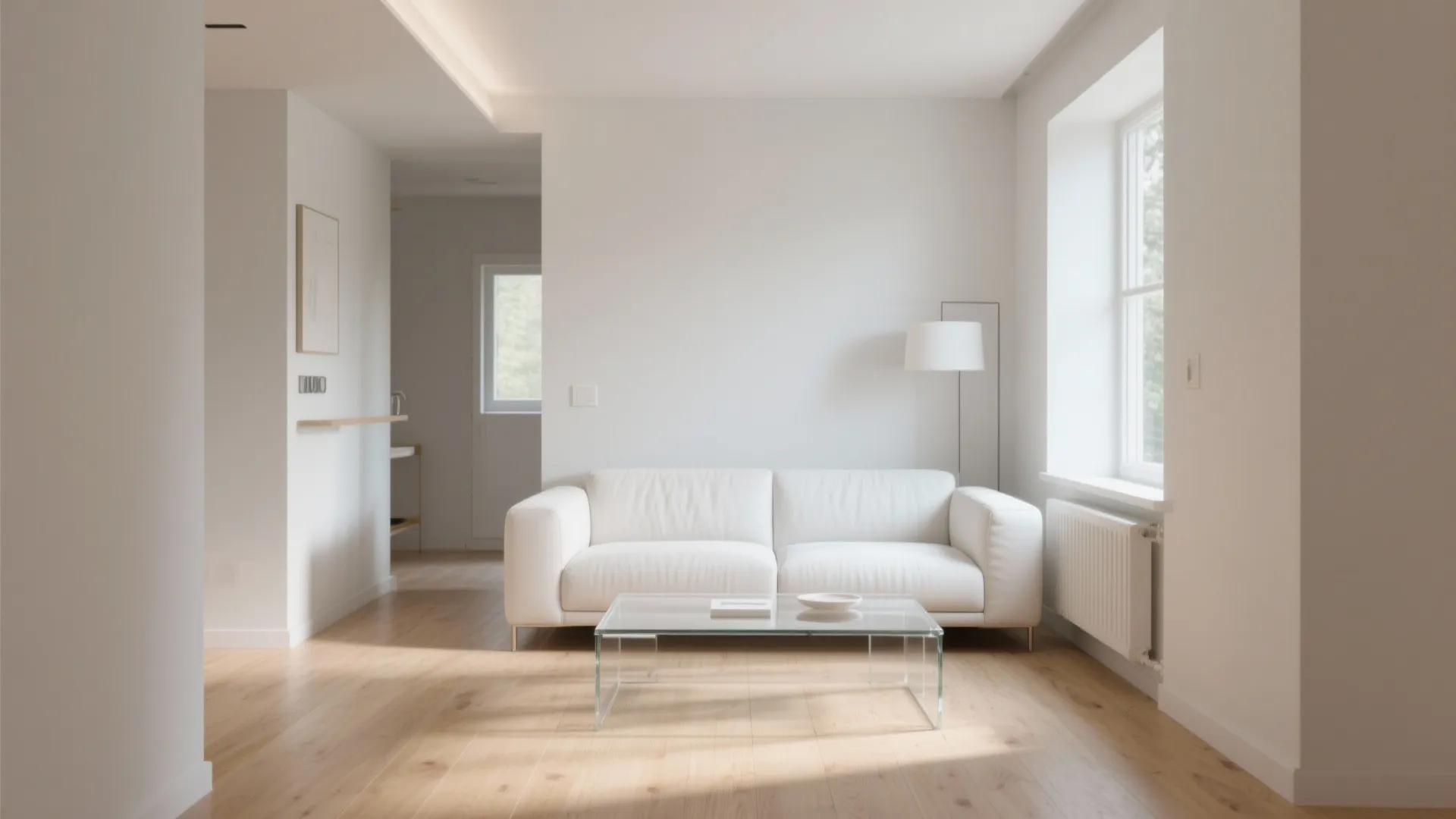 3. Glass Coffee Table for an Airy Look