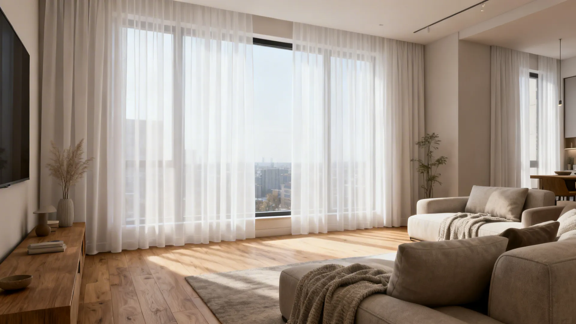 Modern White Curtains: 5 Living Room Ideas