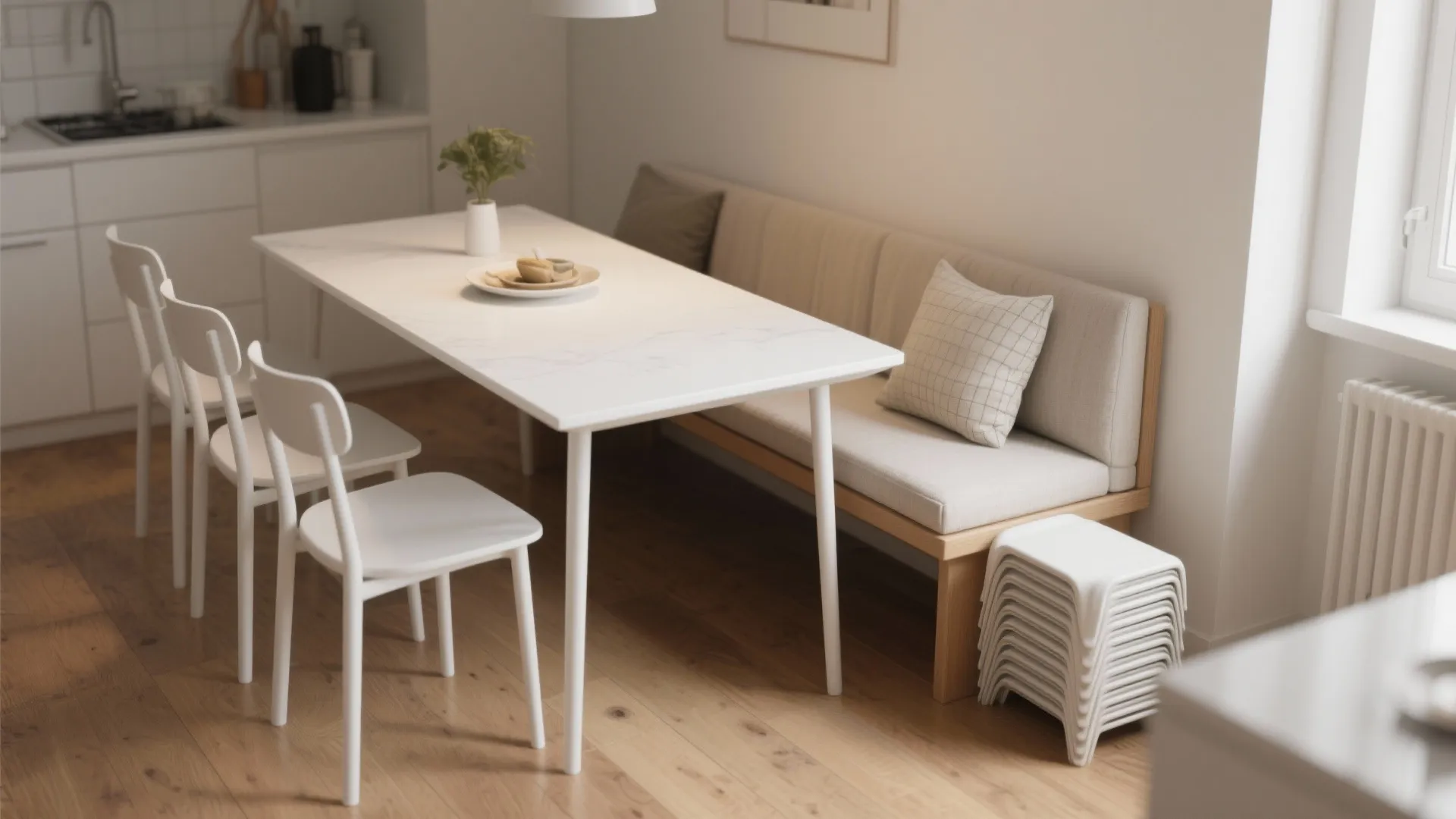 4. Flexible seating for small spaces