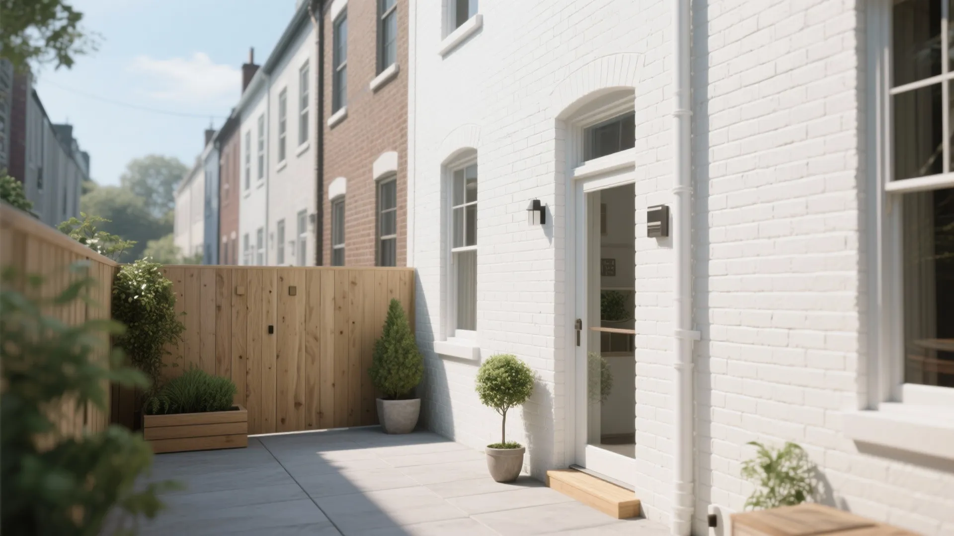 1. Crisp White to Brighten Tight Corners