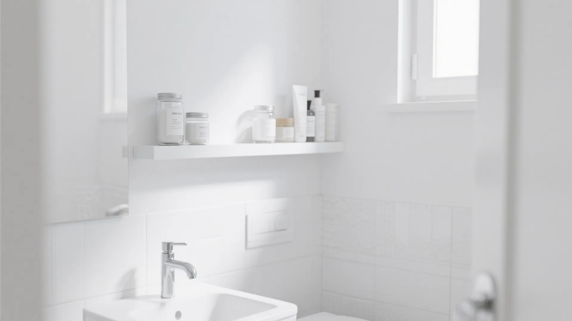 2. Minimalist White Shelves