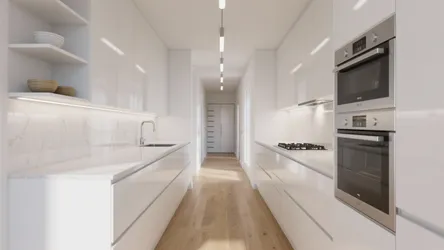 5 Fresh Ideas for a White Galley Kitchen