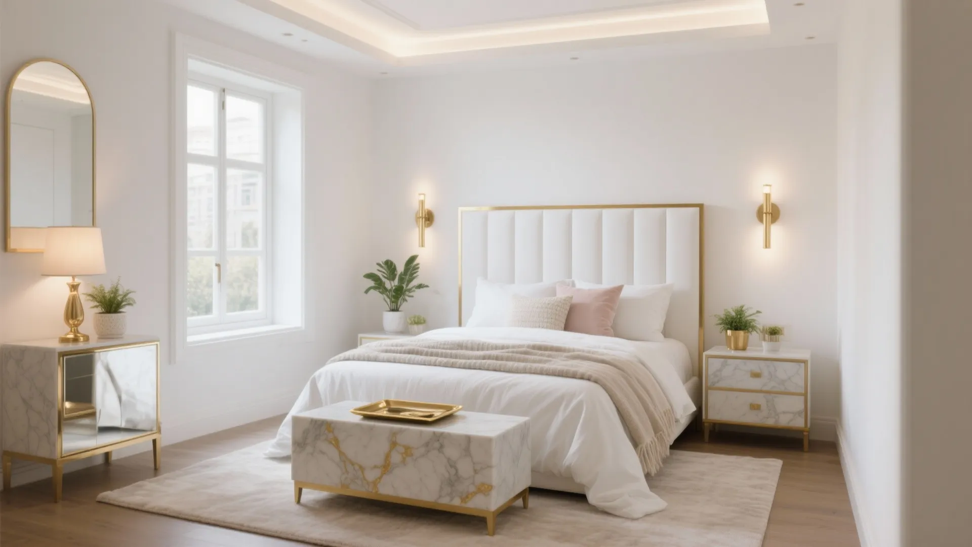 5 White and Gold Bedroom Decor Ideas: Timeless white and gold bedroom schemes with practical tips from a pro designer