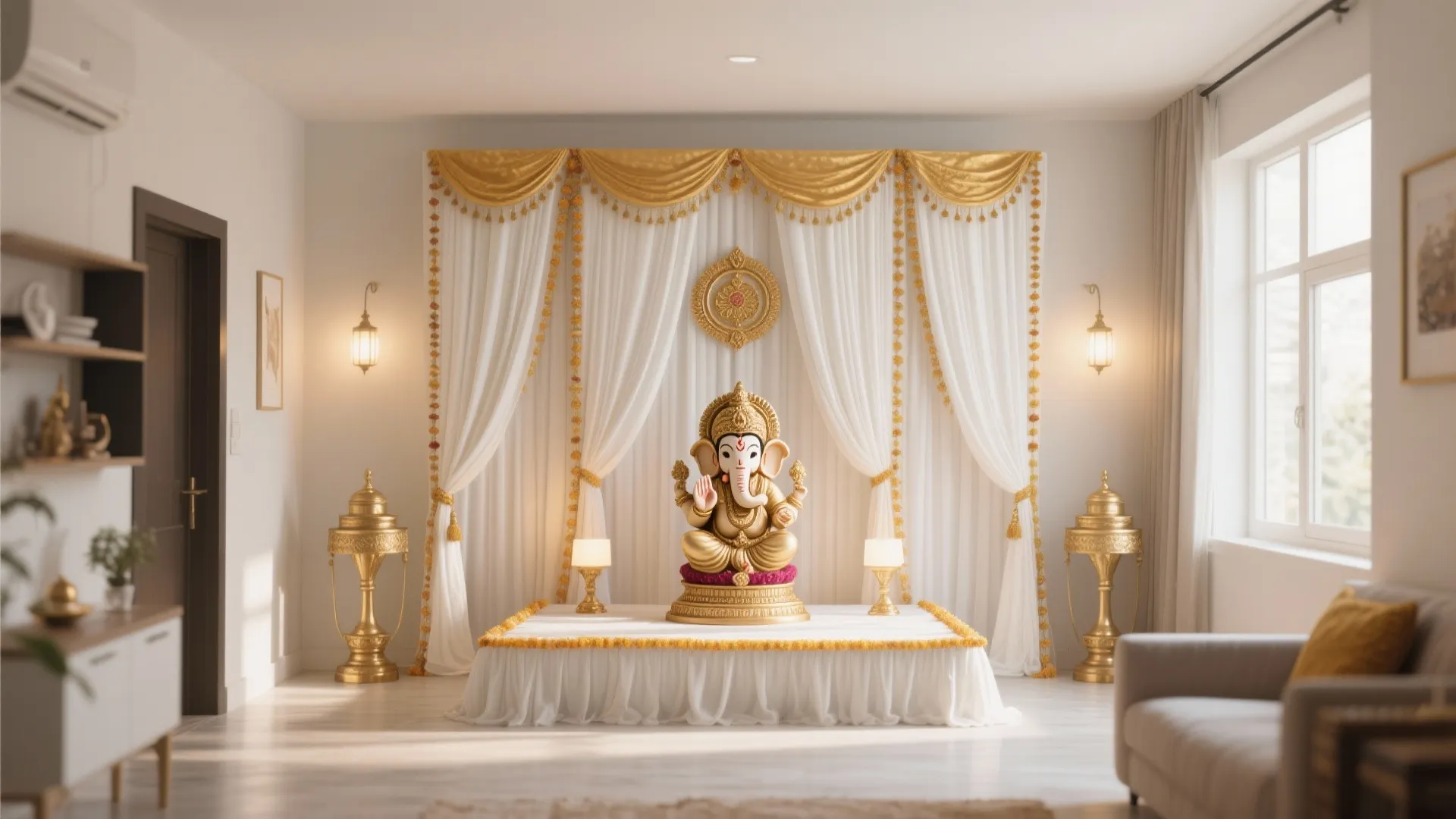 Minimal White & Gold Theme