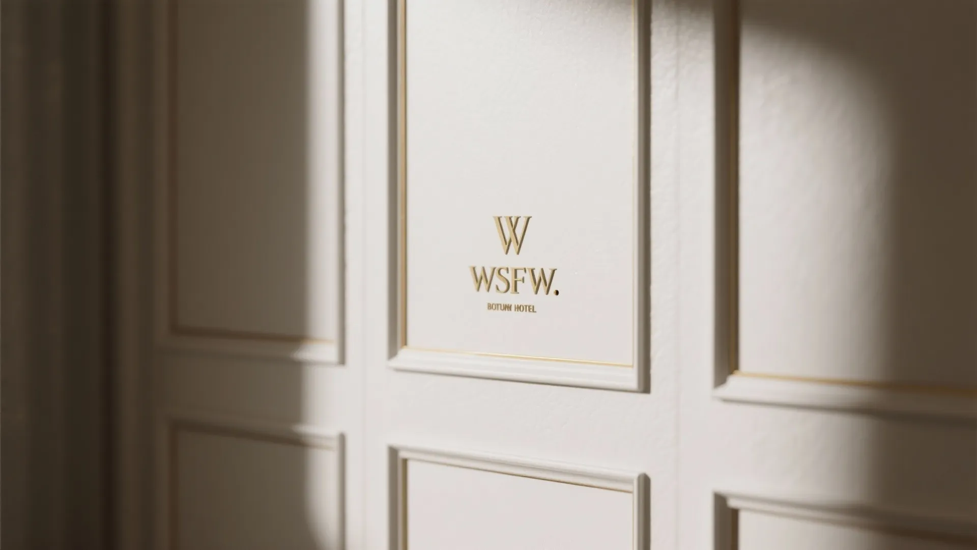 10. White Paneling with Gold Trim