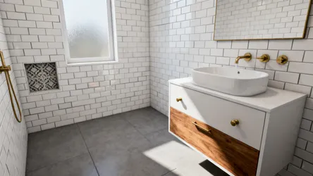 5 White & Gray Bathroom Tile Ideas