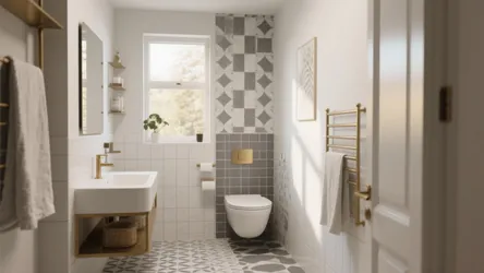 10 White and Gray Bathroom Tile Ideas