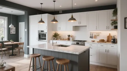 5 Inspiring Ideas: White Kitchen Cabinets with Gray Island
