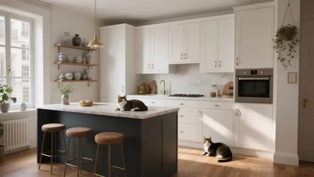 5 Ideas for White Kitchen Cabinets + Gray Island
