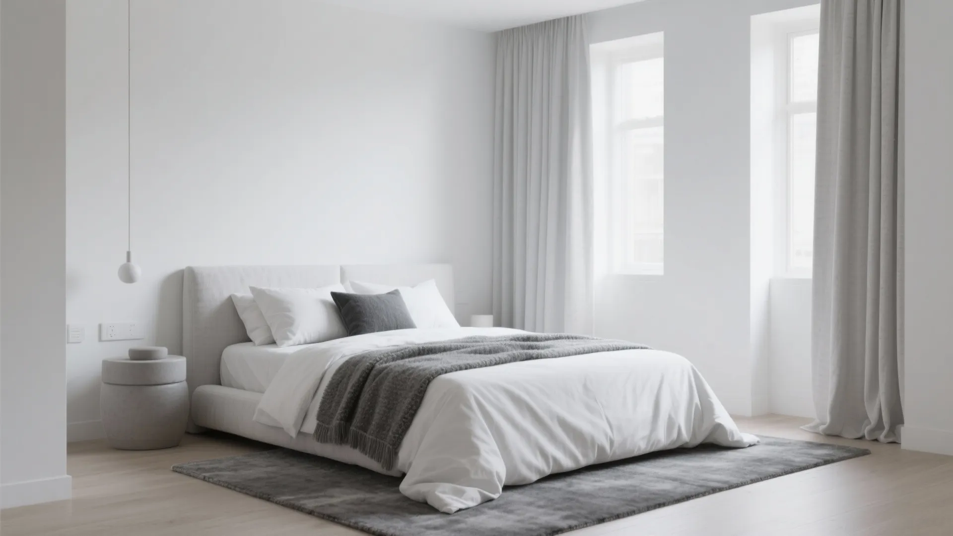 White + Gray Layers (Tonal Depth)