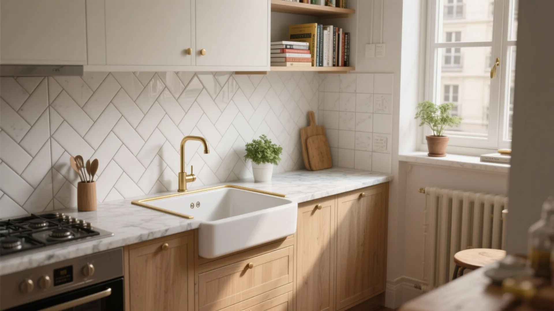 Herringbone Backsplash Ideas: 5 Fresh Looks: Creative white kitchen herringbone backsplash designs and practical tips from a pro designer