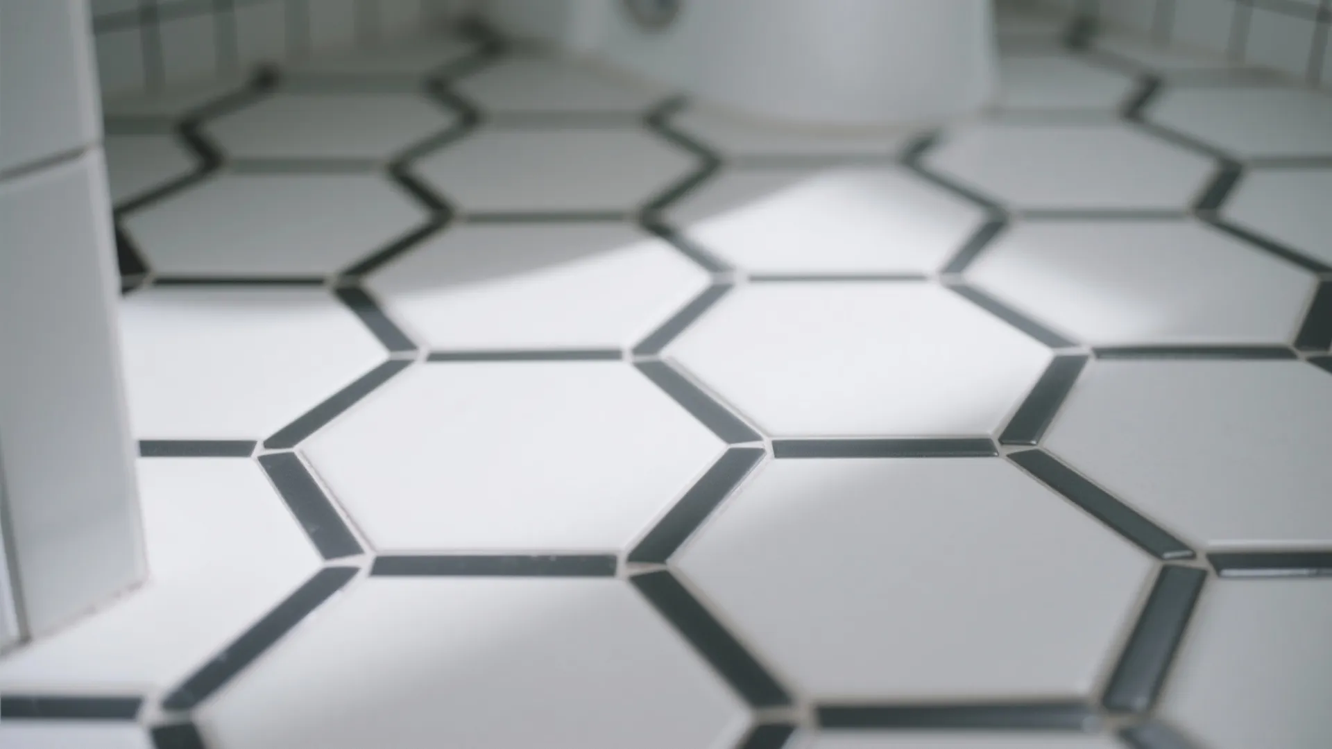 1. Classic White with Dark Grout