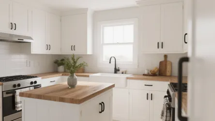 5 White Kitchen Ideas with Black Handles