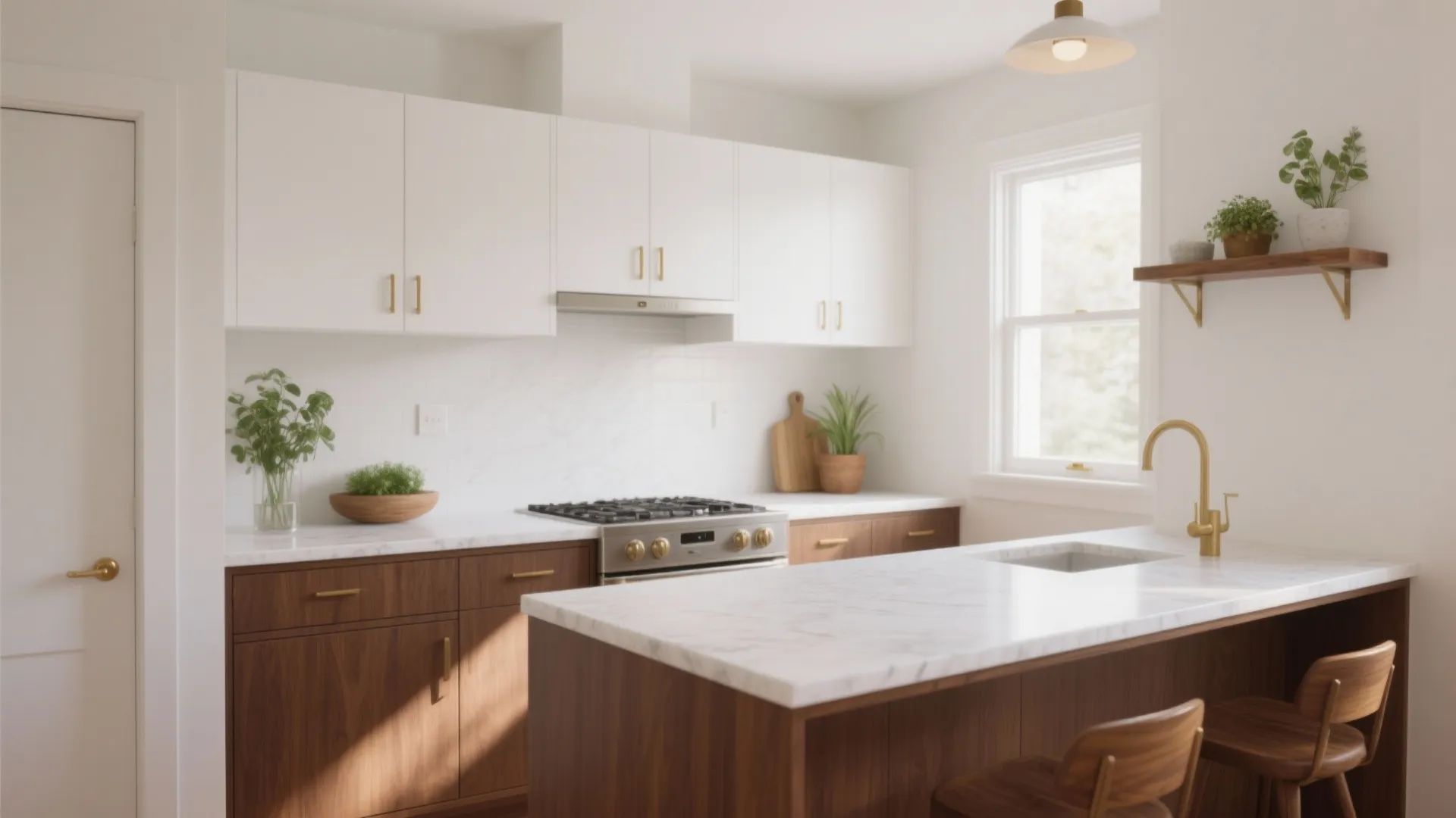 5 Fresh Ideas for White Kitchens with Brown Cabinets: Practical small-space kitchen inspirations blending white surfaces and brown cabinetry