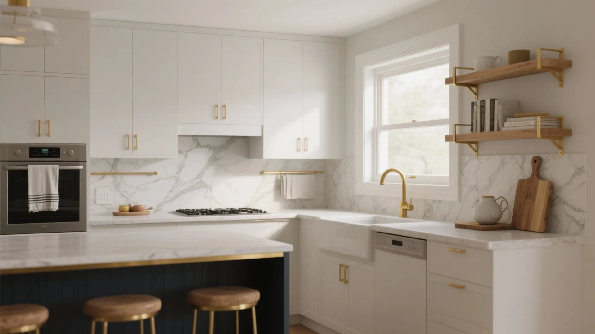 Modern White Kitchen Ideas ×5: 5 creative inspirations to transform a modern white kitchen with gold hardware