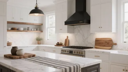 White Kitchen Cabinets + Quartz: 5 Inspo Ideas