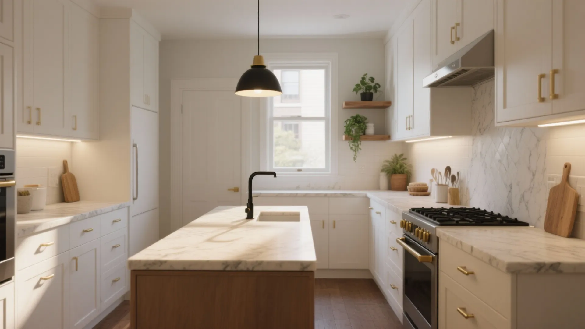 5 Bright Ideas for White Cabinets & Countertops: Fresh small-kitchen solutions: white cabinets and white countertops that make tiny spaces sing
