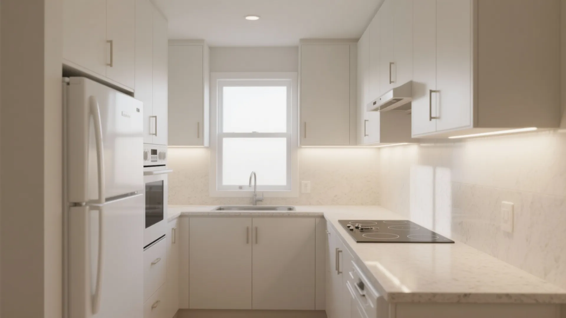 Small Kitchen With White Appliances: Creative Space Solutions: 1 Minute to a Brighter, Bigger-Feeling Kitchen