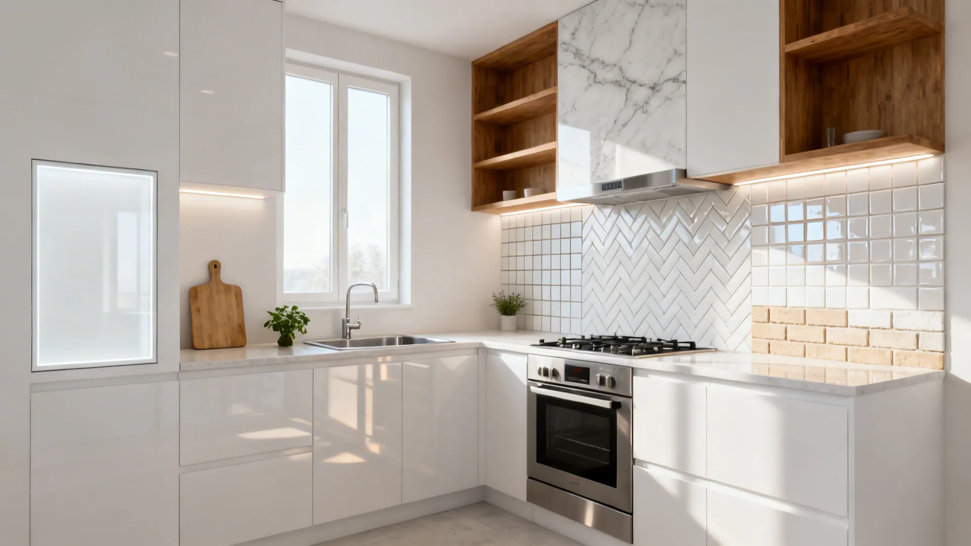 White Kitchen Wall Tiles Design: 5 Ideas That Shine
