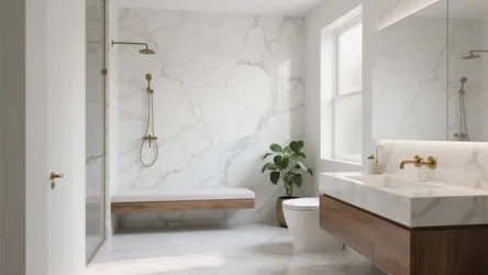 5 White Marble Bathroom Tile Ideas