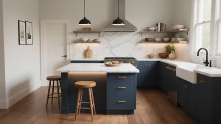 White Marble Kitchen Island Ideas - 5 Inspirations