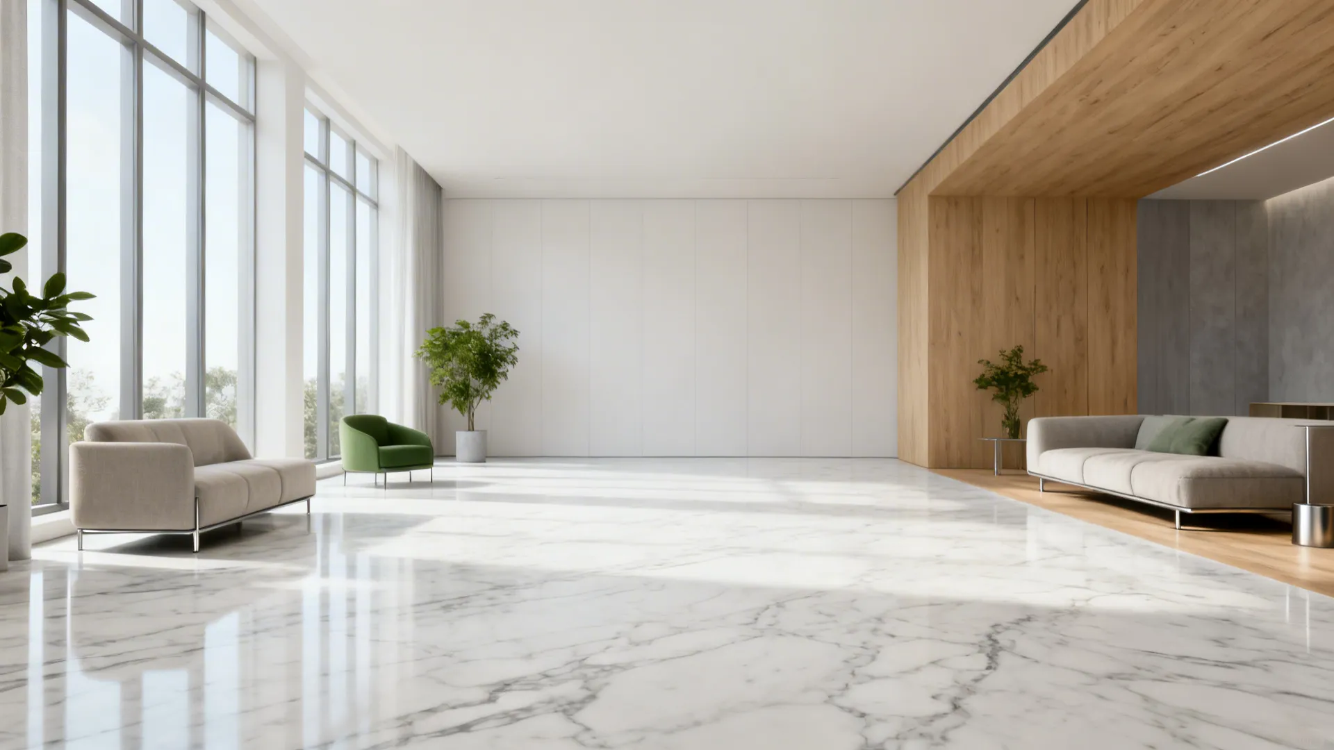 White Marble Flooring Designs for Living Rooms: 5 Ideas