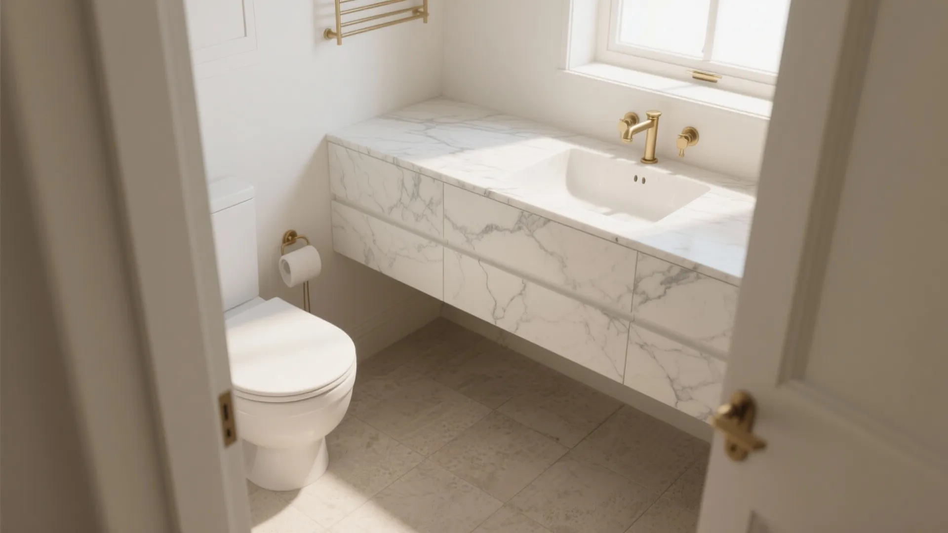 5 Creative Ideas for White Bathroom Cabinet with Marble Top: Small-bathroom solutions and styling tips from a decade-long interior designer