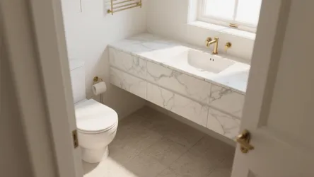 5 Creative Ideas for White Bathroom Cabinet with Marble Top