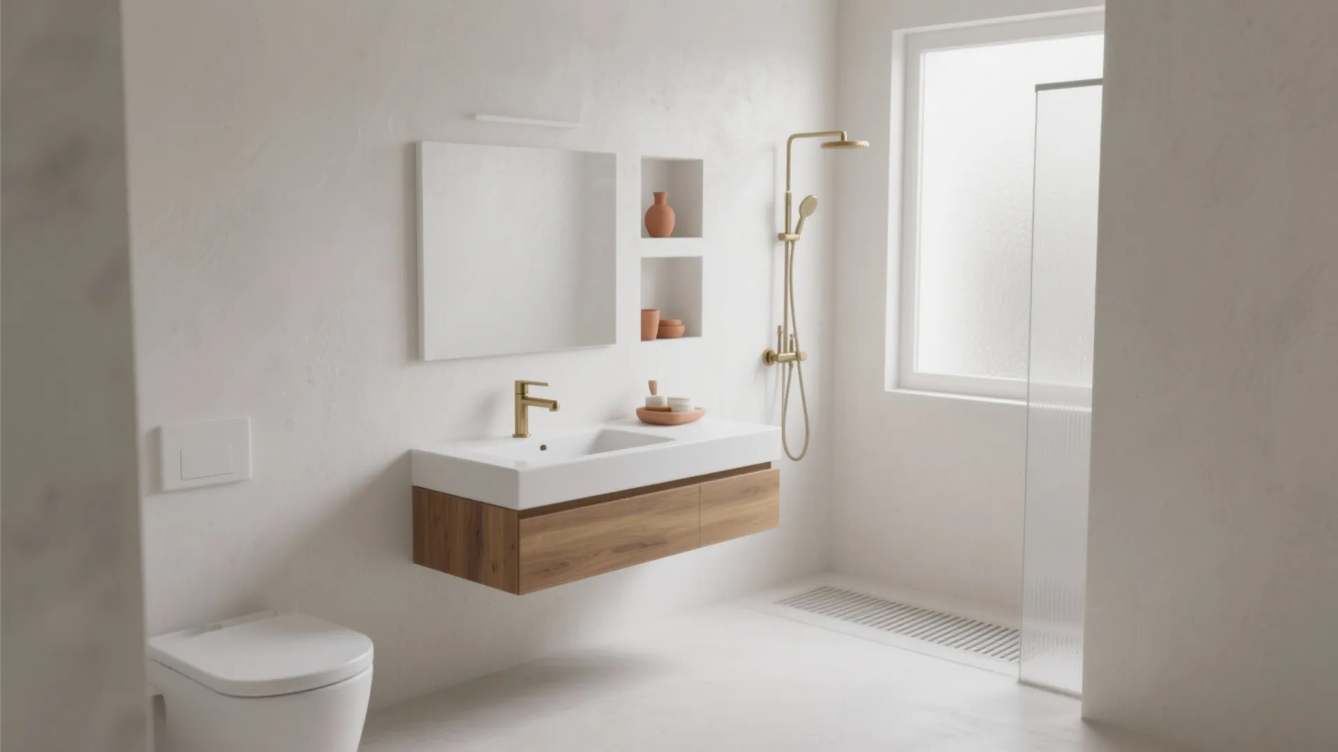 White Microcement Bathroom Ideas — 5 Inspo