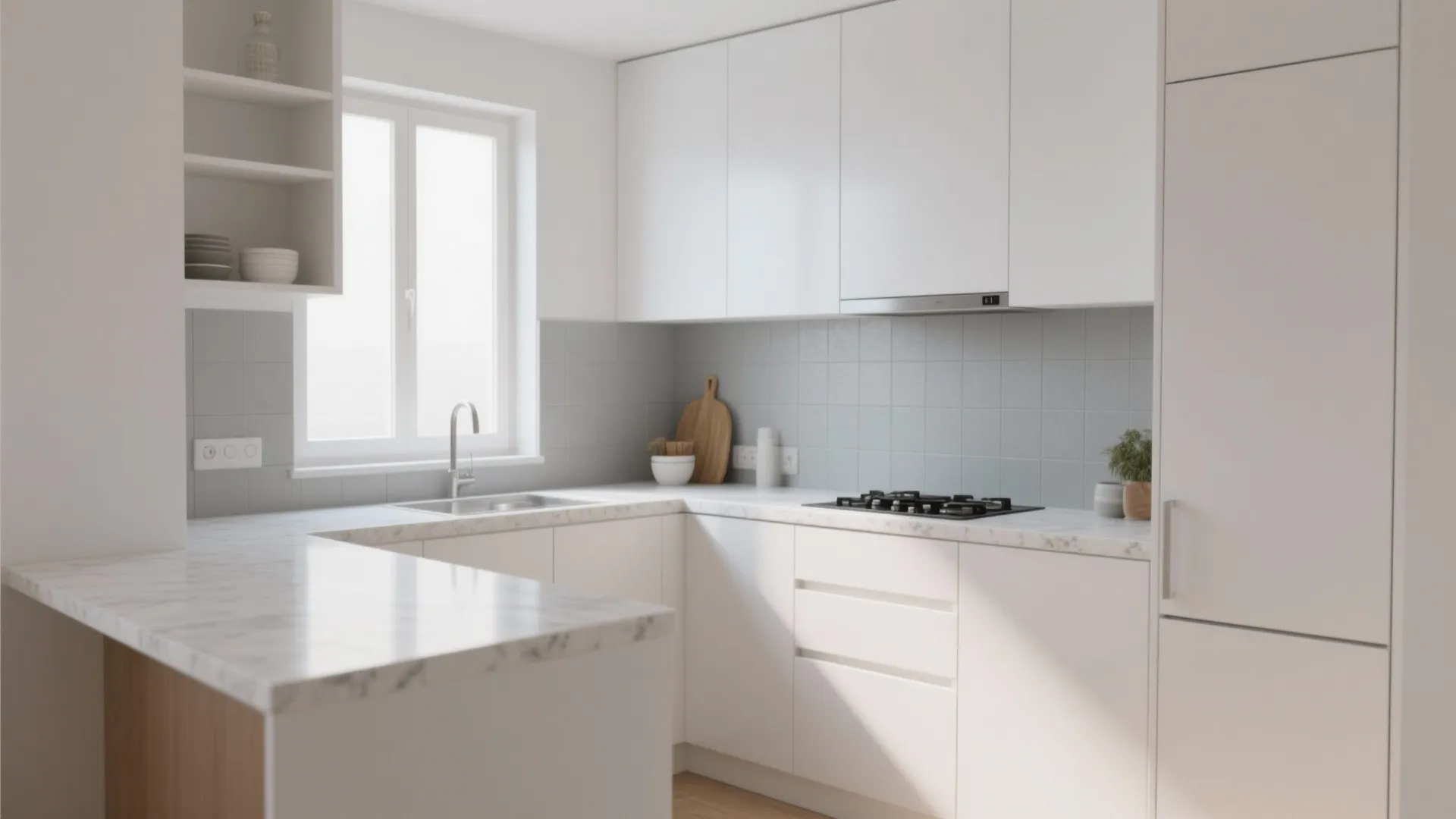 2. Crisp White Minimalism