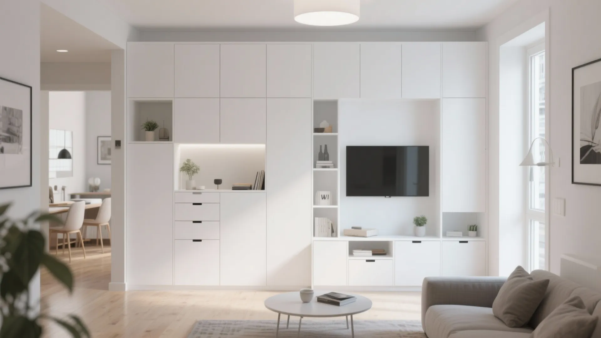 3. White Modular Storage Units